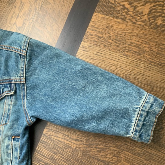 LEVI’S Trucker Denim Classic Snap Jacket Medium Wash Toddler Size 4T EUC - Picture 10 of 16